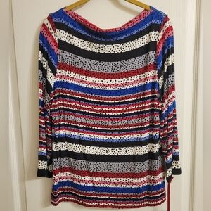 NWT Ruby Rd favorites striped blouse, size medium
